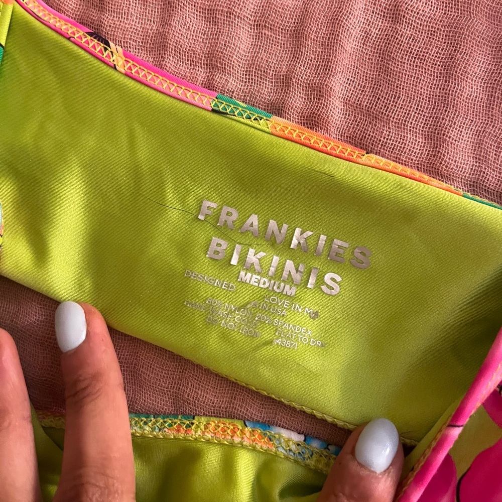 Frankie's Bikinis Floral Neon Bikini - Picture 3 of 4